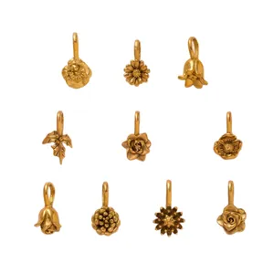 DIY Goldanhänger der 12-Monats-Blumenserie aus 18k vergoldetem Edelstahl
