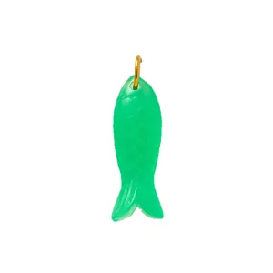 Ciondolo a forma di pesce verde per accessori per scarpe da spiaggia estive fai-da-te