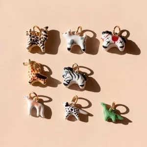 Cartoon Animal Shoe Charms Enamel Copper Pendants Cat Dog Fox Dinosaur DIY Jewelry Decoration Accessory For Shoes Gift
