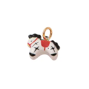 Colorful enamel animal charm pendant for custom jewelry and cute shoe accessories