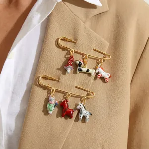Rétro Cuivre Émail Champignon Animal Breloques Pour Bijoux DIY Épingle de Nourrice Broche Chien Cheval Lapin Pendentifs Pour Femmes Enfants