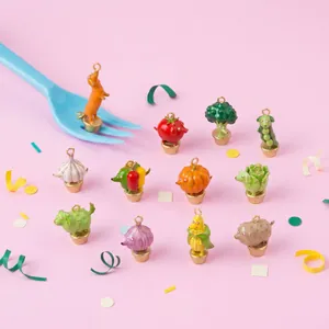 Δημιουργικά σμάλτινα μενταγιόν υβρίδια ζώων-λαχανικών για κοσμήματα, λεπτομέρεια