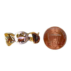 Sweet candy pendant featuring 'eat me' text in 18K gold plating with colorful enamel