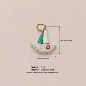 Pendentif en forme de pizza en acier inoxydable pour création de bijoux DIY avec mesures