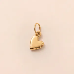 Ciondolo a forma di cuore placcato oro 18 carati per creazione gioielli DIY