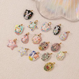 Assortiment de pendentifs lapin dessin animé pour la création de bijoux DIY