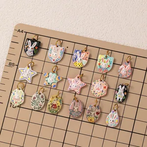 Assortiment de breloques lapin dessin animé et pendentifs étoile pour bijoux DIY