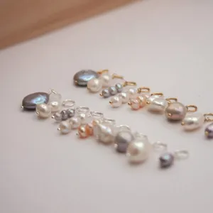 Surtido de colgantes de perlas barrocas naturales para la creación de joyas DIY