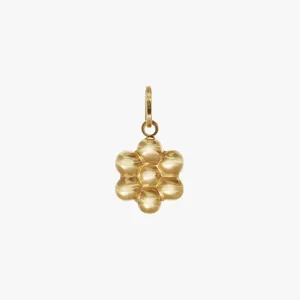 18K gold plated stainless steel honeycomb cluster pendant for DIY jewelry