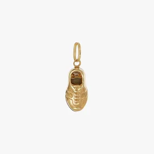 Stainless steel sneaker shaped pendant with 18K gold plated finish for DIY jewelry