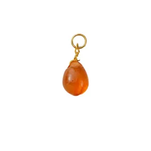 Pendentif goutte en acier inoxydable plaqué or 18 carats pour création de bijoux DIY