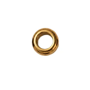 Minimalist gold plated stainless steel thick round spacer bead for DIY jewelry making