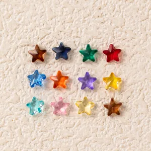 Bunte durchsichtige Acryl Sternanhänger für DIY schwimmende Medaillon-Halsketten-Füllungen