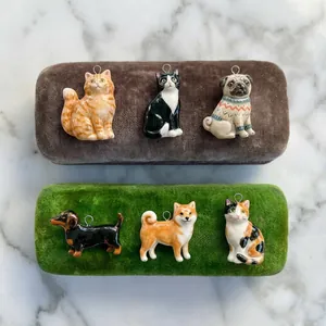 316 Edelstahl 3D Tier Katze Hund Anhänger Halskette Für Damen Personalisierte Emaille Pet Orange Katze Siamese Schmuck Geschenk