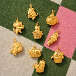3D Cute Pet Cat Rabbit Pendant Necklace 316L Stainless Steel Lucky Cat Animal Charm For Women Girls Fashion Jewelry Gift