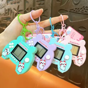 Llavero de consola de juegos Tetris retro portátil en varios colores vivos de caramelo
