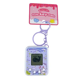 Vintage electronic virtual pet keychain game handheld console for kids backpack