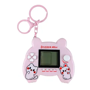 Llavero mini consola de juegos Tetris rosa con bonitos diseños de dibujos animados