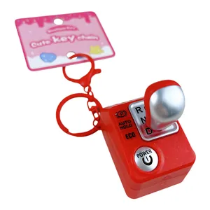 Porte-clés créatif simulation levier de vitesse voiture rouge jouet anti-stress cadeau