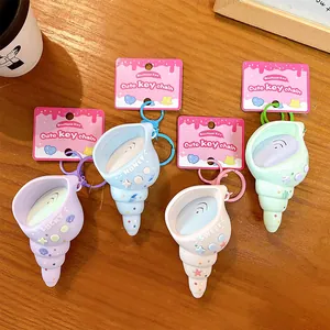 Porte-clés mignons en forme de coquillage avec enregistrement vocal, couleurs pastel