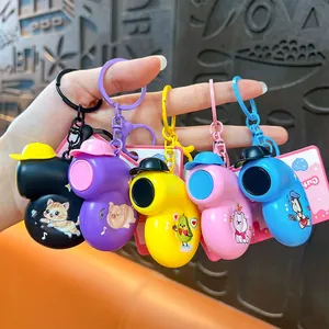 Set of creative music snail keychains in five vibrant colors for bag charm