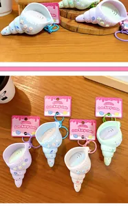 Ensemble de porte-clés mignons en forme de coquillage avec enregistrement vocal
