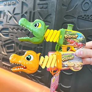 Creatieve telescopische krokodil sleutelhanger met mechanisch bijtmechanisme voor plezier.