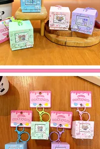 Detailed view of colorful cartoon stress-relief keychains with light and sound effects