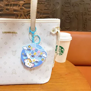 Cute unicorn press dice machine keychain for bag decoration and stress relief toy