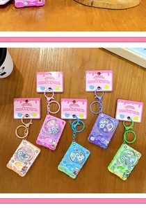 Cute cartoon decompression dice machine keychains in vibrant colors for bag accessories