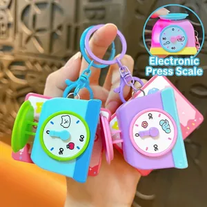 Creatieve Lichtgevende Geluid Elektronische Weegschaal Sleutelhanger Grappig Stressverlichting Speelgoed Cartoon Dier Hanger