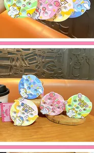 Colorful animal-themed dice machine keychains featuring Lucky, Nice, and Good Day designs