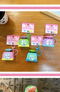 Schattige mini-elektronische weegschaal sleutelhangers in felle kleuren voor stress