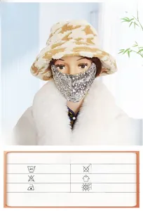 Istruzioni di lavaggio dettagliate per cappello a secchiello invernale in peluche a quadri