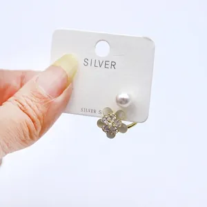 Professional White Cardboard Earring Display Cards Jewelry Stud Hanging Tags Square Round Rectangular Design For Retail Store Commercial Packaging