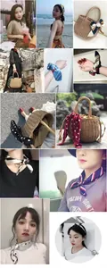 Collage mit verschiedenen Styling-Ideen für ein modisches 50cm Seidentuch für Damen