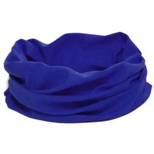 Versatile blue seamless neck gaiter for outdoor cycling running and hiking activities