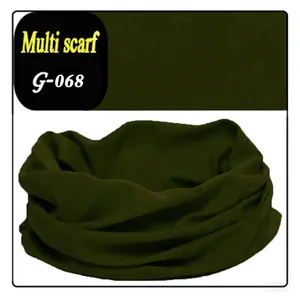 Multi-functional dark green seamless magic turban and outdoor cycling neck gaiter for men