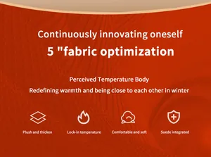 Infografica che evidenzia 5 caratteristiche del tessuto della camicia in pile calda da uomo