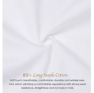 Macro detail of breathable white long staple cotton fabric for men's French shirt