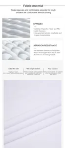 Detailed fabric overview of white breathable spandex polyester for men's shirt