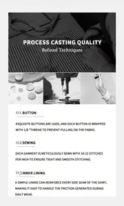 Artisanat détaillé montrant une couture et un boutonnage de qualité sur une chemise