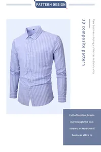 Dettaglio camicia da uomo a maniche lunghe a quadri blu, stile business casual elegante.