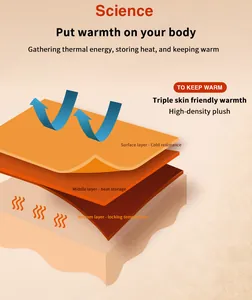 Detail view showing the triple-layer thermal energy storage fabric of the shirt