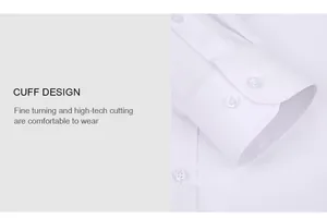 Macro view showing the fine stitching and cuff design of a white formal men's shirt