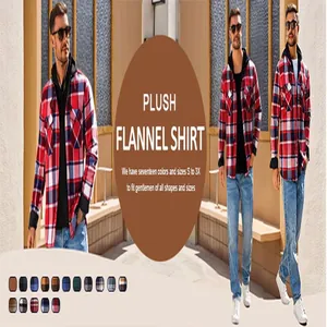 Chemise à capuche en flanelle pelucheuse pour homme avec motif à carreaux rouge et noir