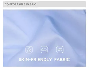 Close-up of light blue four-way stretch polyester fabric with skin-friendly texture detail