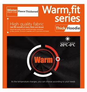 Macro detail of thick black fleece lining for warm hoodie, suitable for 0°C to 20°C