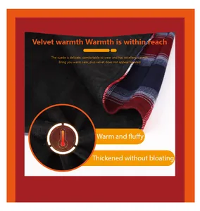 Close-up detail of the warm soft black velvet lining inside a plaid shirt for men