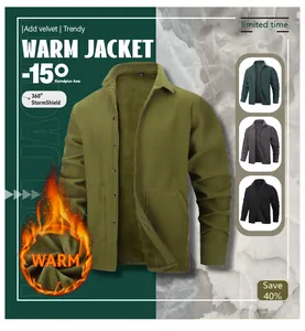 Veste chemise chaude doublée polaire pour homme pour l'hiver jusqu'à -15 degrés